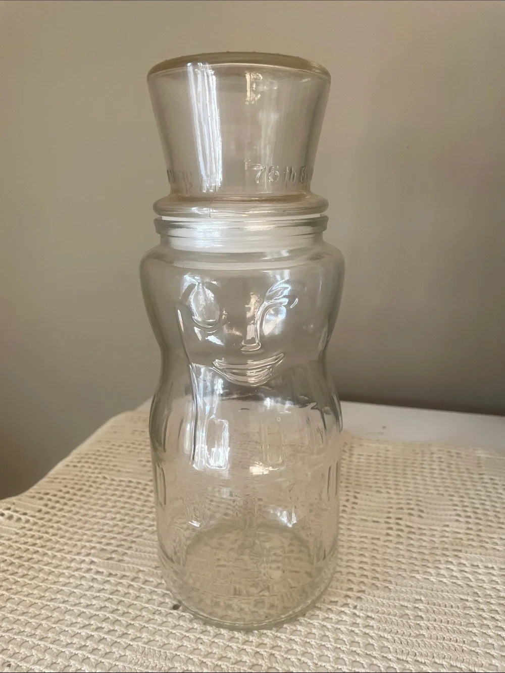 Clear glass planters peanuts jar 1991- 75th birthday edition